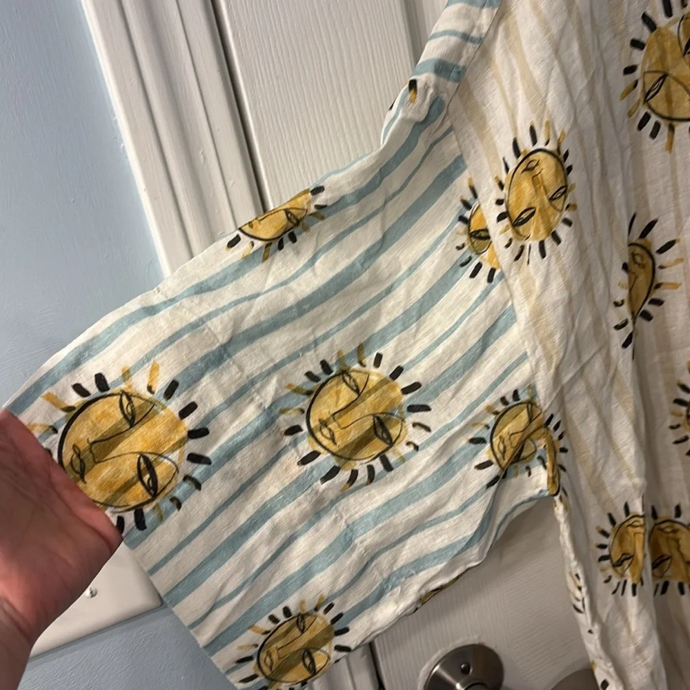 NWT Anthropologie LouLou Avenue Button-down Top, size XL - Picture 8 of 14